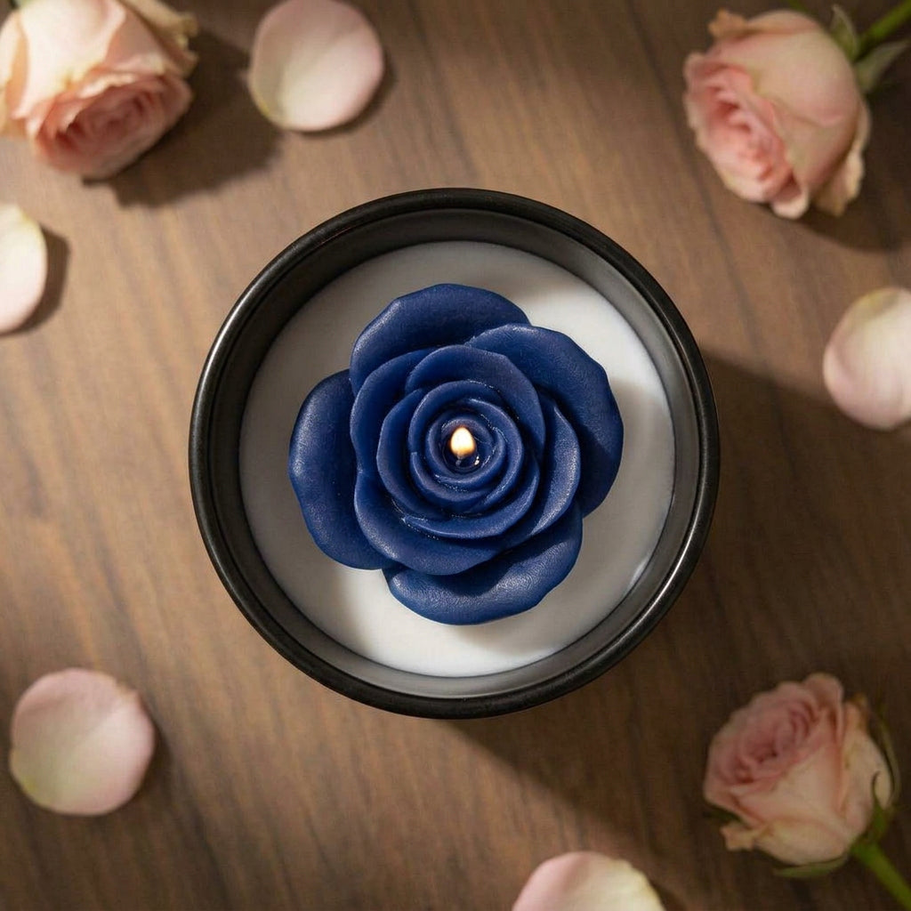 Eternal Rose Candle top-down view
